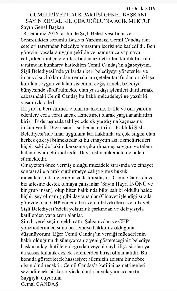 Cemil Candaş'ın ağabeyinden Kılıçdaroğlu'na mektup - Resim : 2