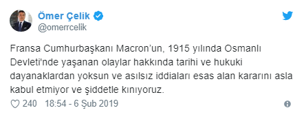 Ömer Çelik'ten Macron açıklaması - Resim : 1