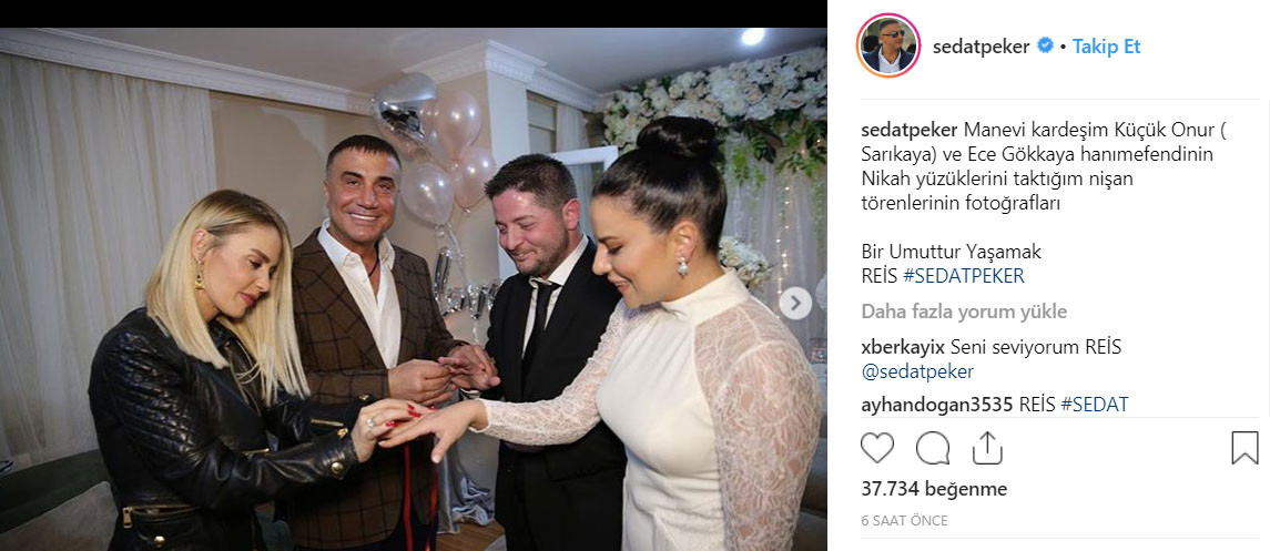 Sedat Peker o şarkıcının nişanına katıldı - Resim : 1