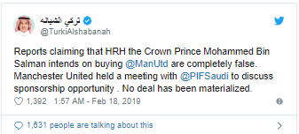 Suudi Arabistan'dan Manchester United iddialarına yanıt - Resim : 1