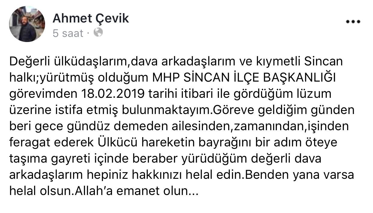 Bakanın ziyaret ettiği MHP ilçe başkanlığında istifa depremi - Resim : 1