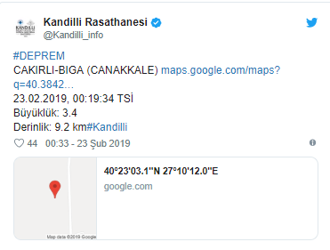 Çanakkale'de deprem! - Resim : 1