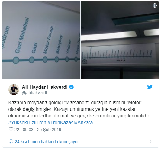 YHT faciasının yaşandığı durağın ismi değiştirildi! - Resim : 1