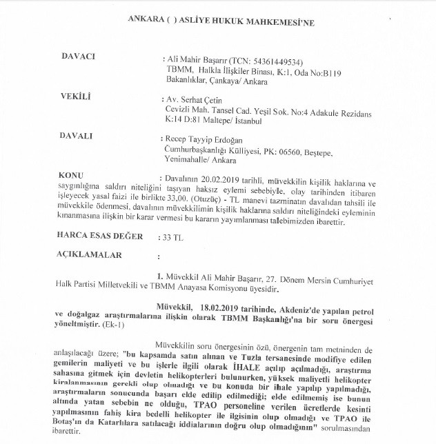 CHP'li vekilden Erdoğan'a 33 TL'lik tazminat davası - Resim : 2