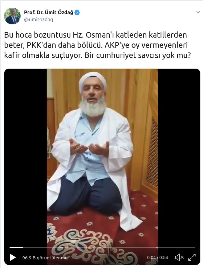 AKP'ye oy vermeyenleri 'kafir' ilan eden 'hoca'ya tepki yağdı - Resim : 1