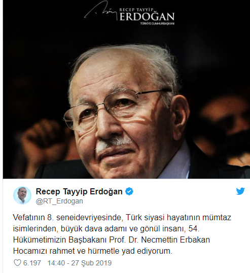 Erdoğan'dan Erbakan mesajı - Resim : 1