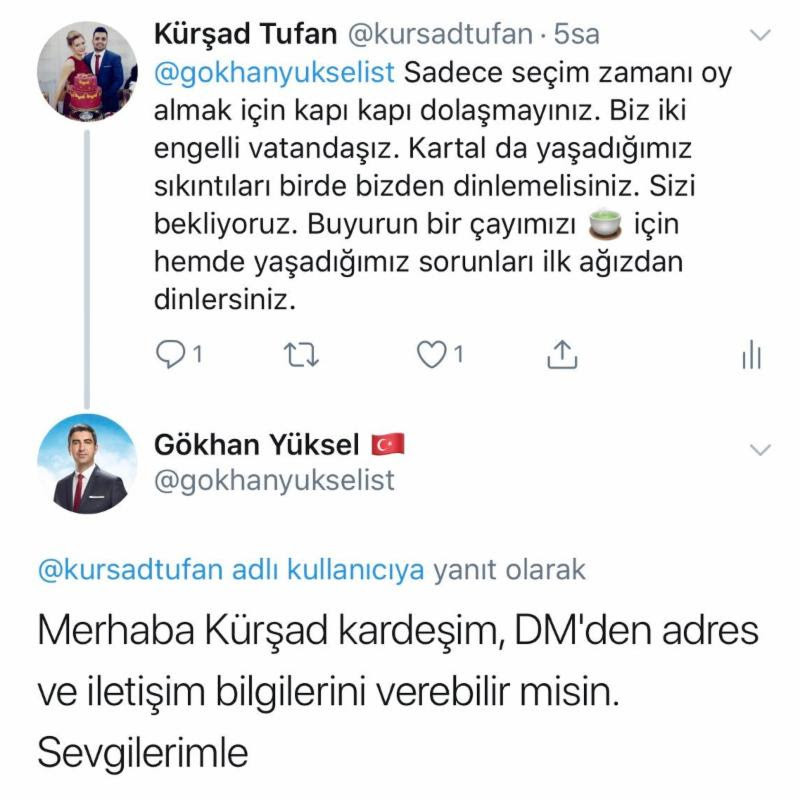 CHP Kartal adayı Gökhan Yüksel'den engelli çifte ziyaret - Resim : 1