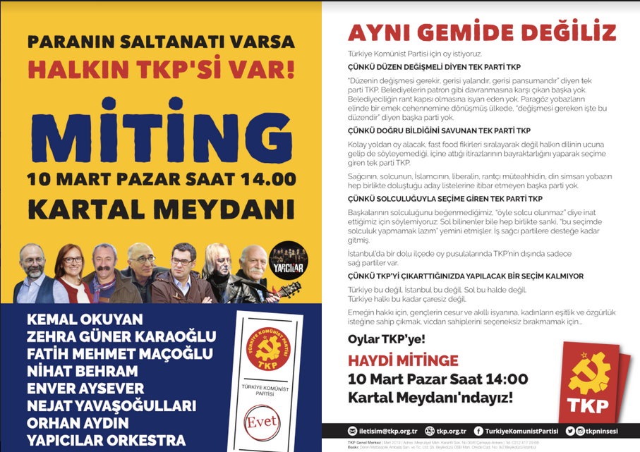 TKP'den İstanbul mitingi çağrısı - Resim : 1