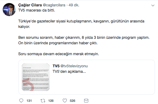 Programı yayından kaldırılan Çağlar Cilara'dan ilk açıklama! - Resim : 2