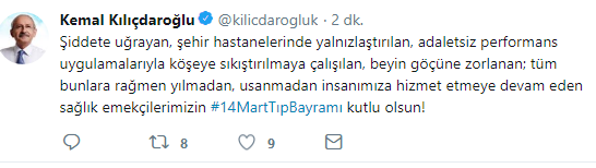 Kılıçdaroğlu'ndan Tıp Bayramı mesajı - Resim : 1