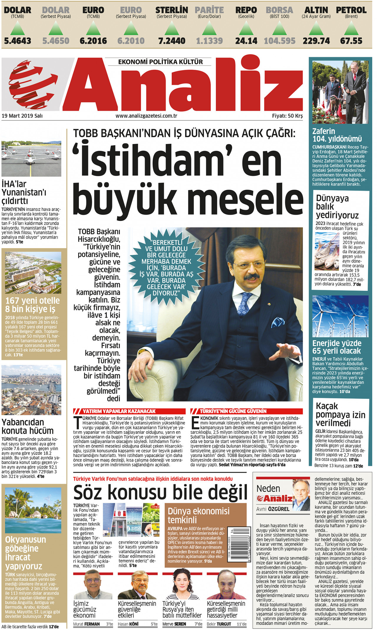 Türkiye’nin yeni ekonomi gazetesi ilk baskıyı yaptı - Resim : 1