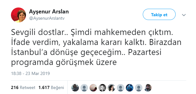 Ayşenur Arslan ifade verdi! İşte Arslan'ın son durumu... - Resim : 1