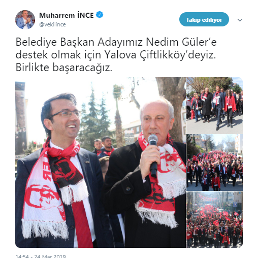 Muharrem İnce'den Nedim Güler'e destek - Resim : 1