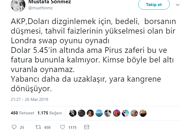 İktisatçı Mustafa Sönmez: AKP swap oyunu oynadı, yara kangrene dönüşüyor - Resim : 1