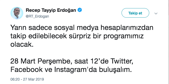 Erdoğan: Yarın sürpriz bir program olacak - Resim : 1