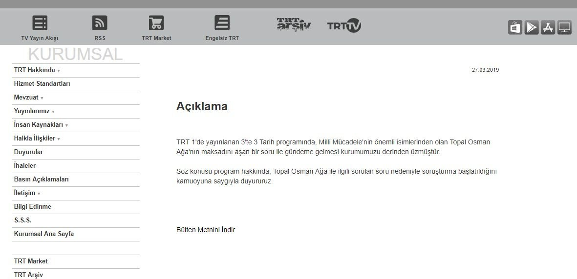 TRT'den, tepki gören Topal Osman sorusuna soruşturma - Resim : 2