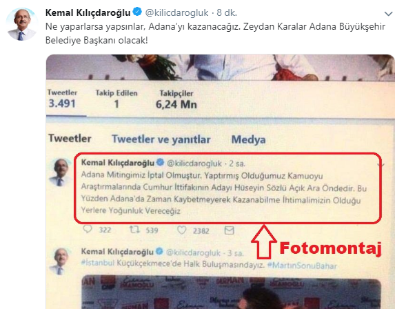 Kılıçdaroğlu'ndan flaş 'Zeydan Karalar' paylaşımı! - Resim : 1