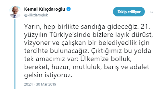 Kemal Kılıçdaroğlu'ndan yerel seçim mesajı - Resim : 1