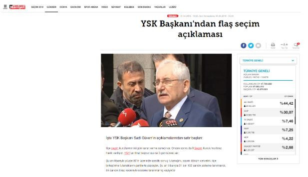 Hürriyet'ten YSK Başkanı'nın sözlerine sansür! - Resim : 2