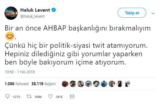 Haluk Levent: Politik tweet atamıyorum - Resim : 1