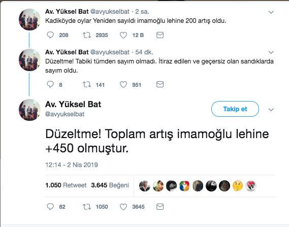 İtiraz edilen sandıklarda Ekrem İmamoğlu'nun oyu arttı! - Resim : 1