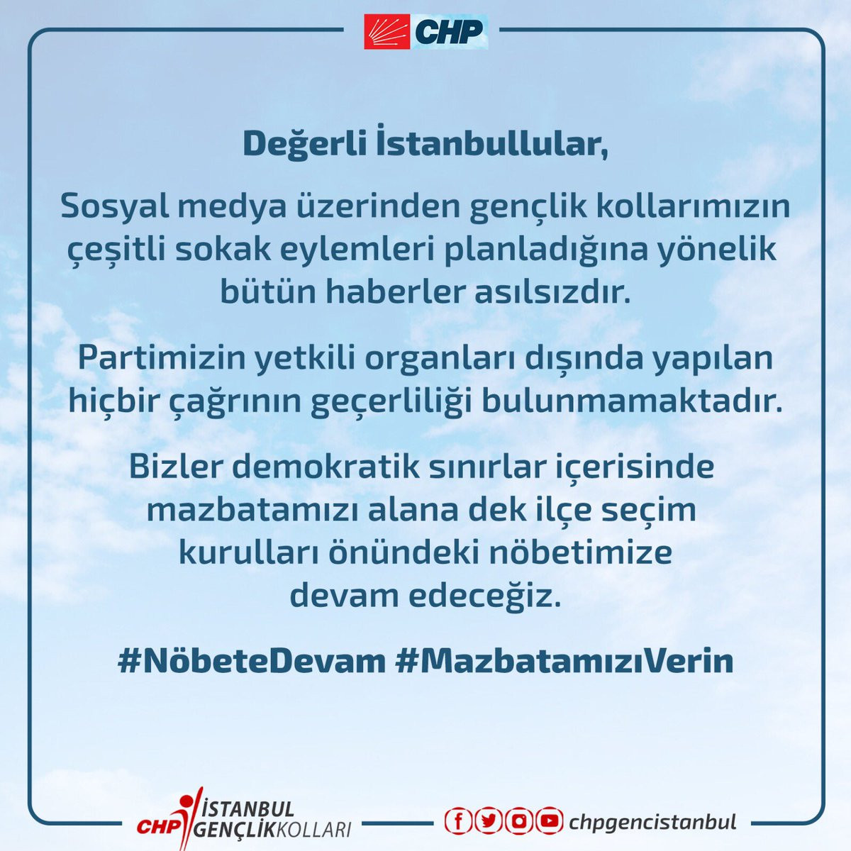 CHP İstanbul Gençlik Kolları'ndan açıklama - Resim : 1