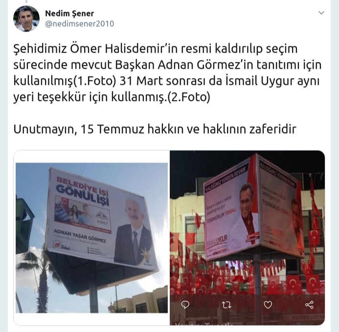Ömer Halisdemir pankartını AKP indirdi, CHP astıracak - Resim : 1