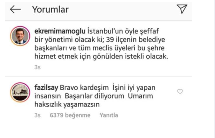 Fazıl Say'dan Ekrem İmamoğlu'na destek - Resim : 1