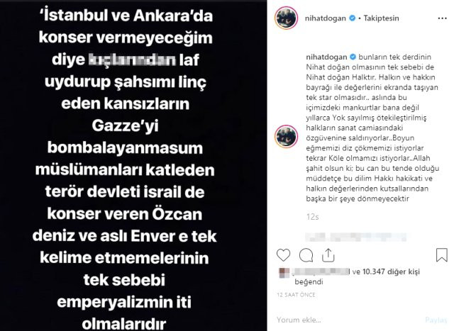 Nihat Doğan, Özcan Deniz ve Aslı Enver'e küfür etti - Resim : 1