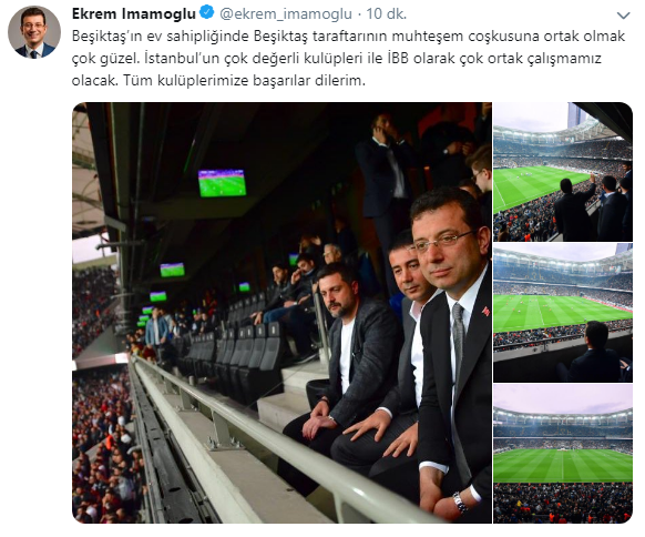 Ekrem İmamoğlu, Beşiktaş tribünlerinde - Resim : 2