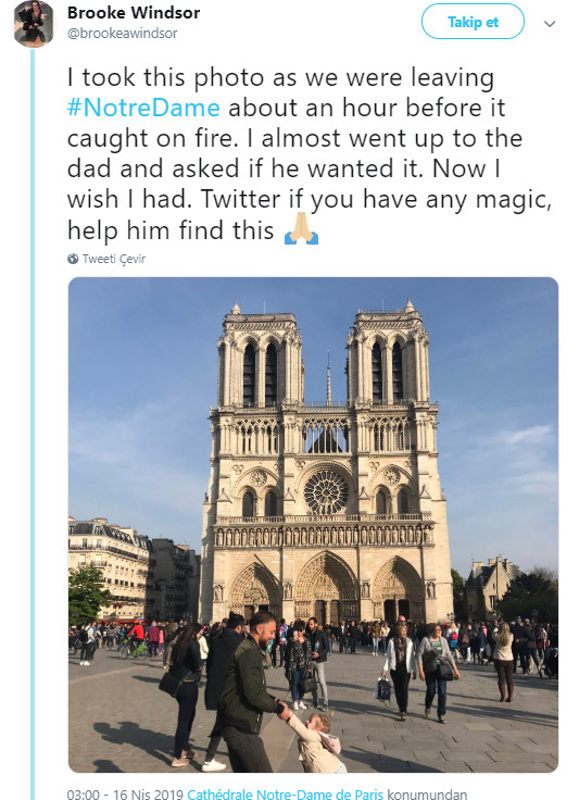 Katedral yanmadan önceki fotoğrafta görüntülen ikili sosyal medyada aranıyor - Resim : 1