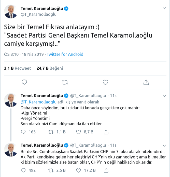 Karamollaoğlu'ndan Erdoğan'a çok konuşulacak yanıt - Resim : 1