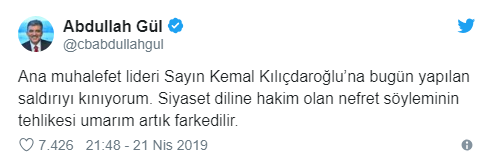 Abdullah Gül'den Kılıçdaroğlu'na saldırı yorumu - Resim : 1