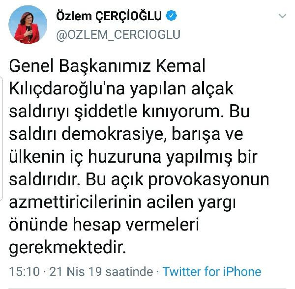 Çerçioğlu ve Bozkurt'tan Kılıçdaroğlu'na saldırıya kınama - Resim : 1