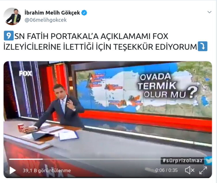 Melih Gökçek'ten Fatih Portakal'a telefon - Resim : 1