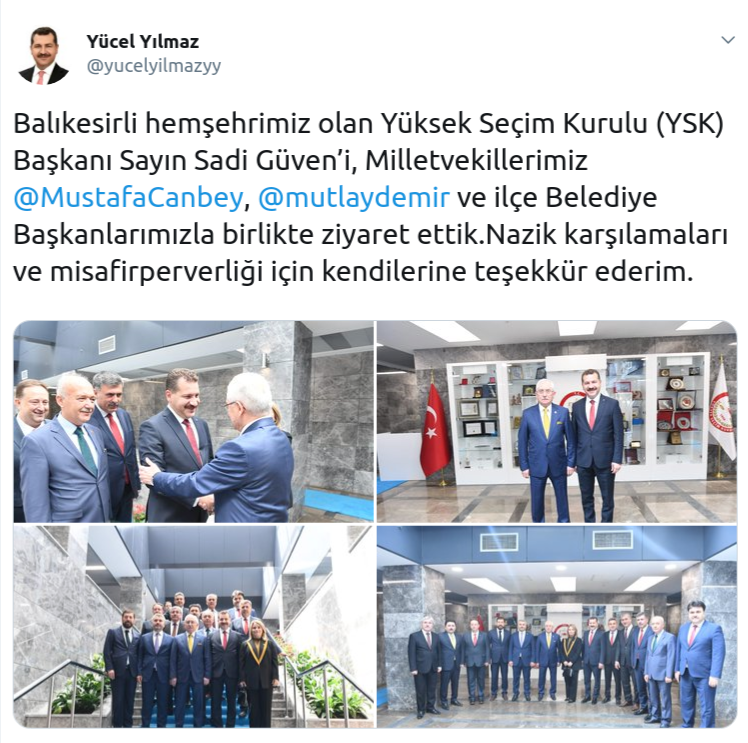 YSK Başkanı'na AKP'den dikkat çeken ziyaret - Resim : 1