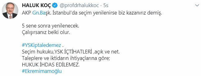 CHP'li Koç'tan, Erdoğan'a yanıt: Çalışırsanız belki olur - Resim : 1