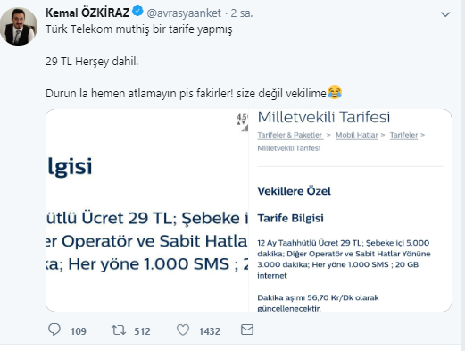 Vekillere 'telekom' torpili: Tarife yüksek, ücret düşük - Resim : 1