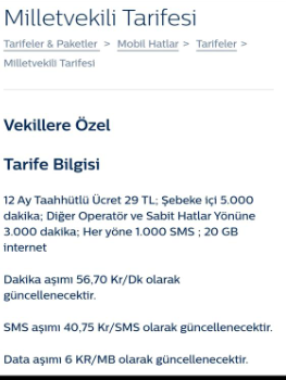 Vekillere 'telekom' torpili: Tarife yüksek, ücret düşük - Resim : 2