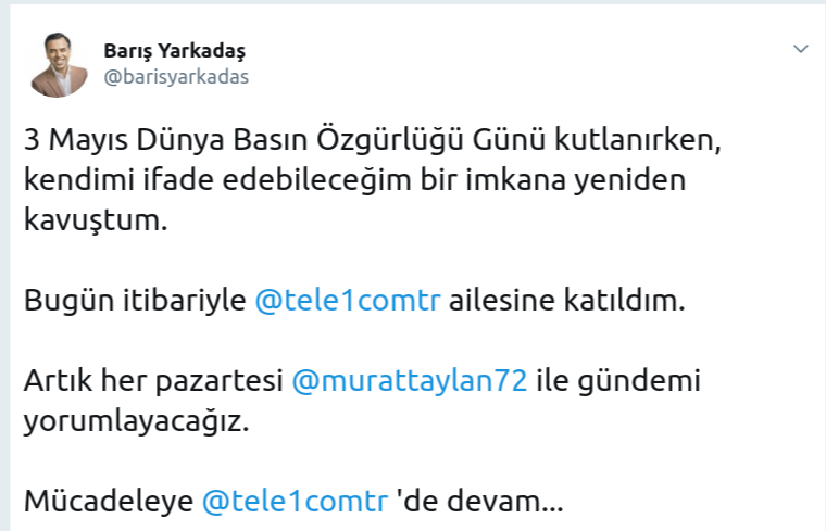 TELE 1 ailesine yeni yorumcu - Resim : 1