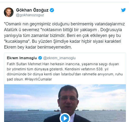 Gökhan Özoğuz: Hiçbir siyasi karakteri Ekrem bey kadar benimseyemedim - Resim : 1