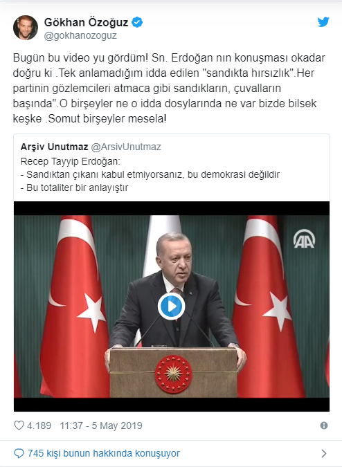 Gökhan Özoğuz, Erdoğan'a kendi sözleriyle yanıt verdi - Resim : 1