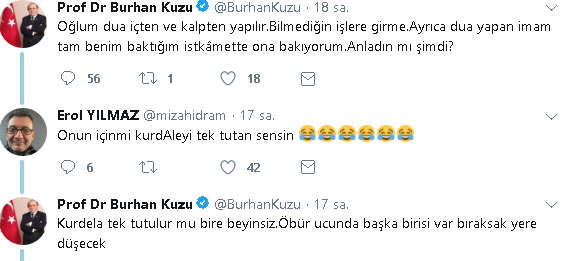 Burhan Kuzu, takipçisine hakaret etti! - Resim : 2