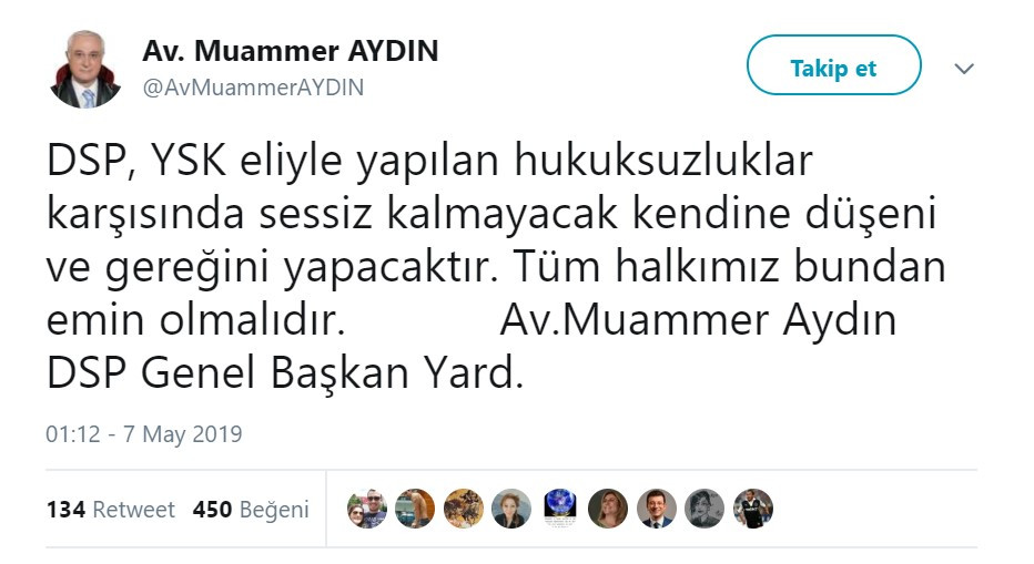 DSP'den YSK'nın kararıyla ilgili ilk açıklama geldi! - Resim : 1