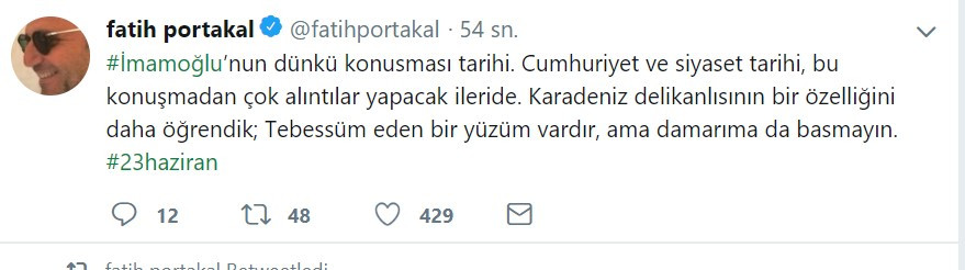 Fatih Portakal'dan Ekrem İmamoğlu paylaşımı - Resim : 1