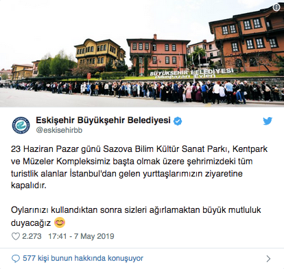 Eskişehir Büyükşehir Belediyesi'nden 23 Haziran paylaşımı - Resim : 1