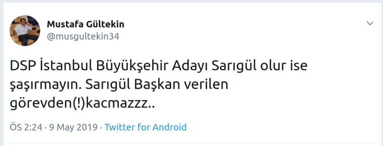 Sarıgül'ün basın danışmanından ilginç tweet - Resim : 1