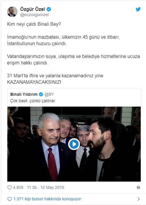 CHP'den Binali Yıldırım'a 'çaldınız' yanıtı - Resim : 1