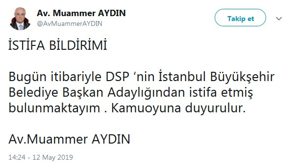 DSP'nin İBB adayı Muammer Aydın'dan flaş adaylık kararı - Resim : 3