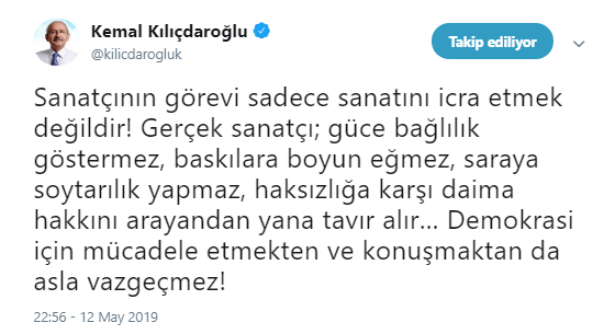 Kılıçdaroğlu'ndan Erdoğan'a 'sanatçı' yanıtı - Resim : 2